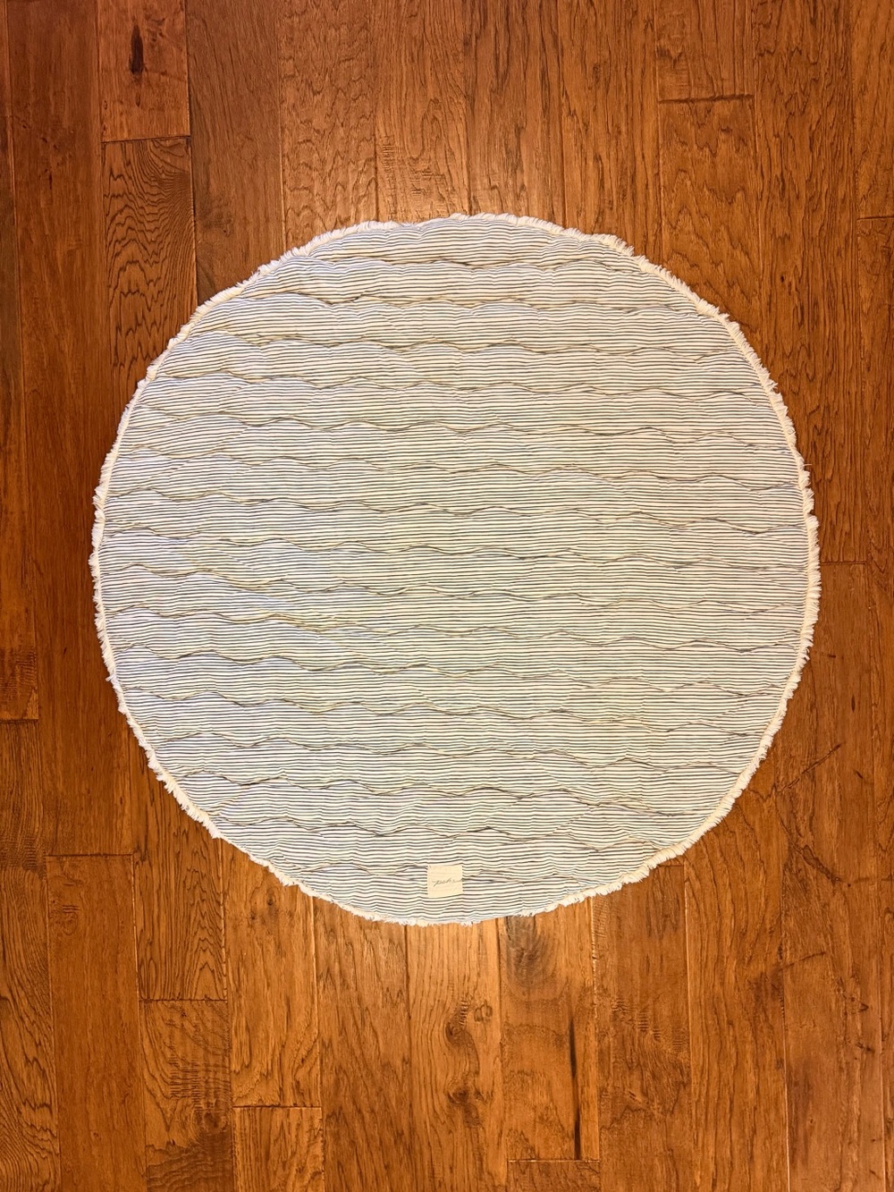 Organic Baby Play Mat - Life Aquatic Quilted Play Mat - Cream & Navy - Picture 3 of 6
